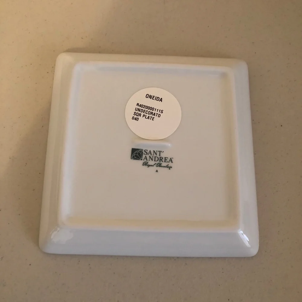 Oneida Sant Andrea Royal Porcelain sq plate 5.5”